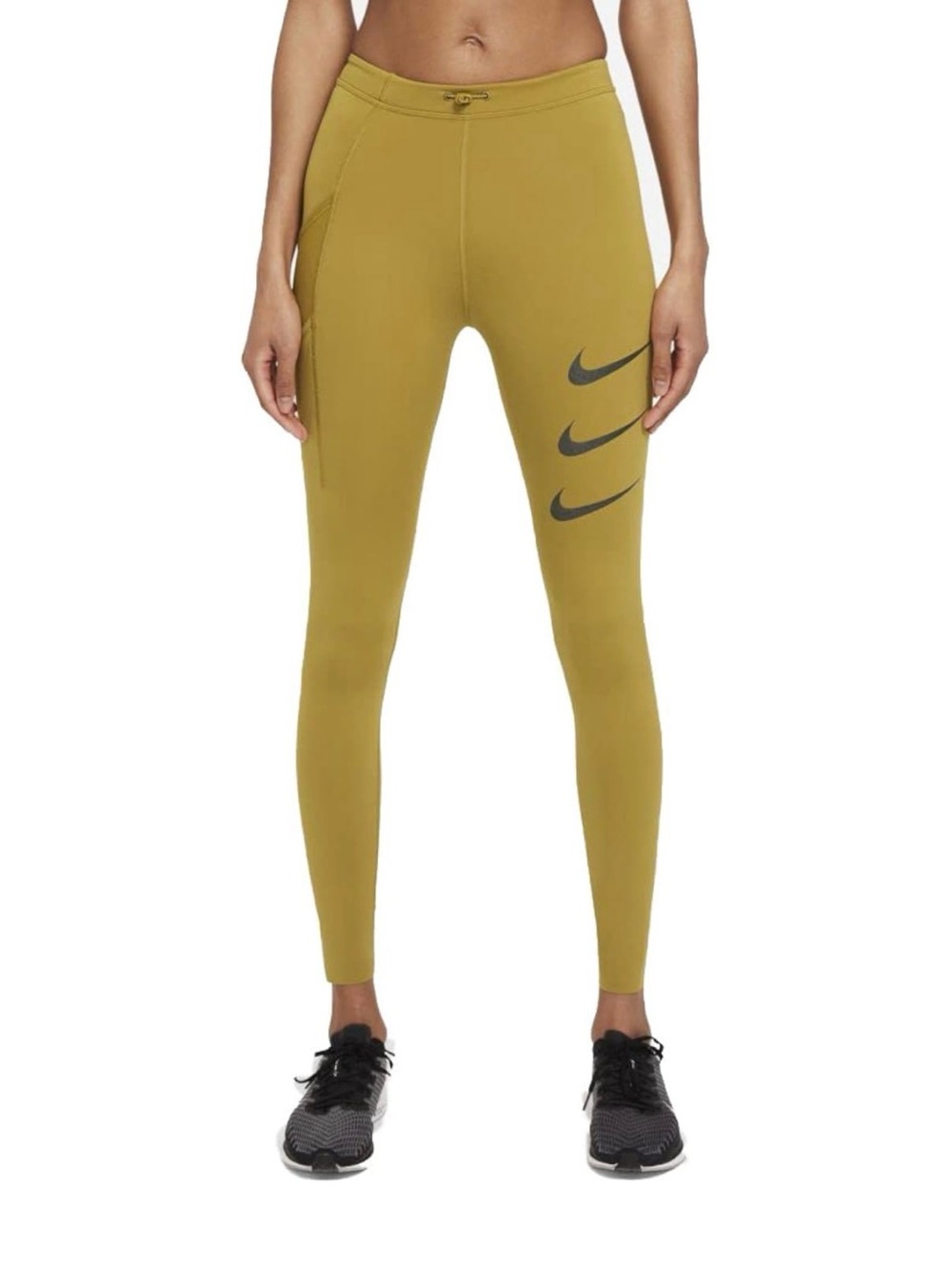 Nike Dri-FIT Mustard Yellow Leggings Size Small